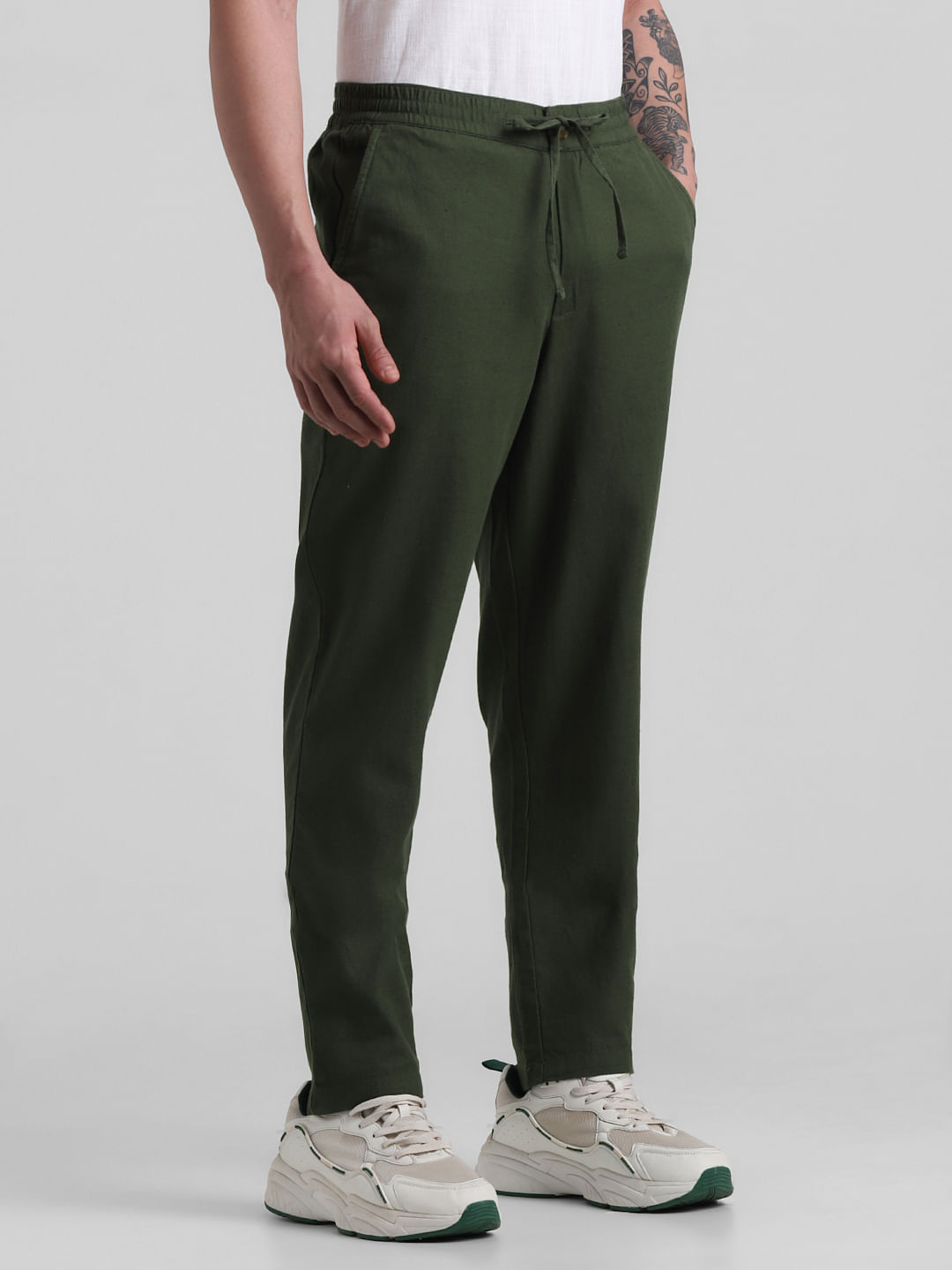 Chiclily Women's Wide Leg Lounge Pants with Pockets Lightweight High  Waisted Adjustable Tie Knot Loose Trousers, US Size Medium in Dark Green -  Walmart.com